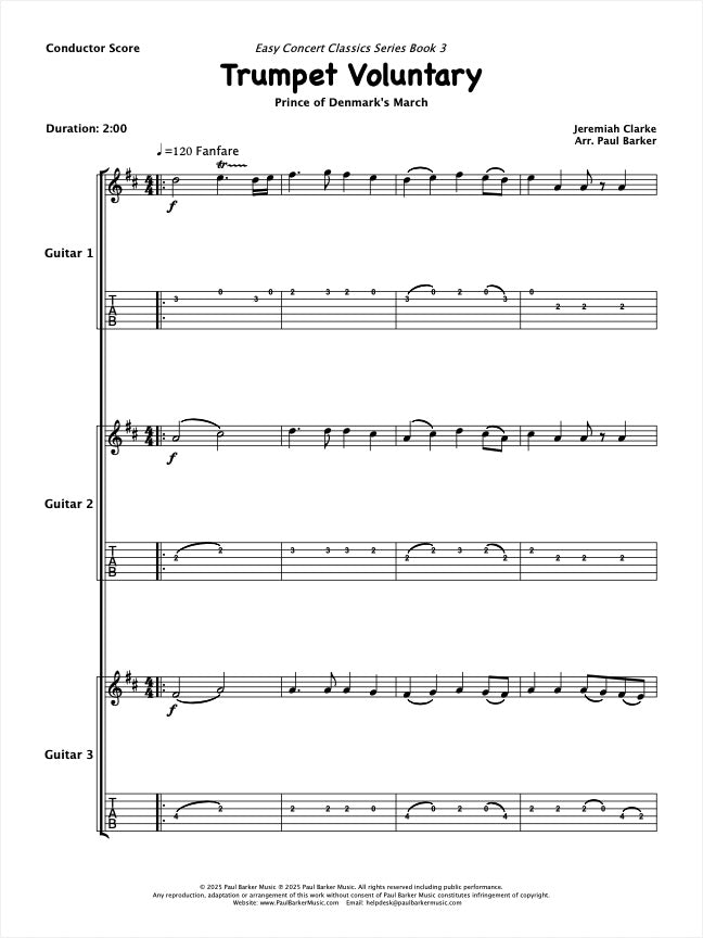 Easy Concert Classics Book 3 (Guitar Trio)