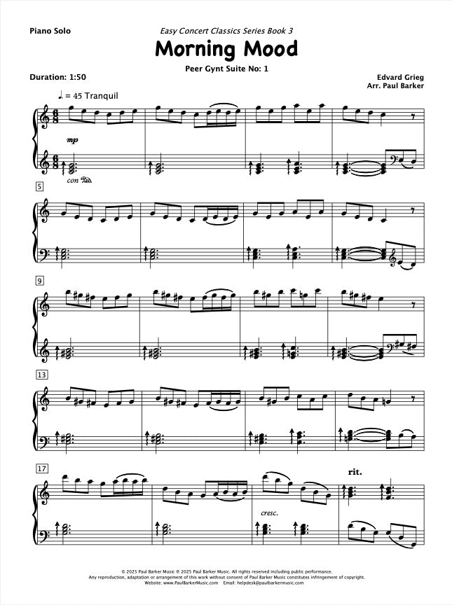 Easy Concert Classics Book 3 (Piano Solo)