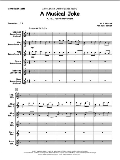 Easy Concert Classics Book 3 (Saxophone Ensemble)