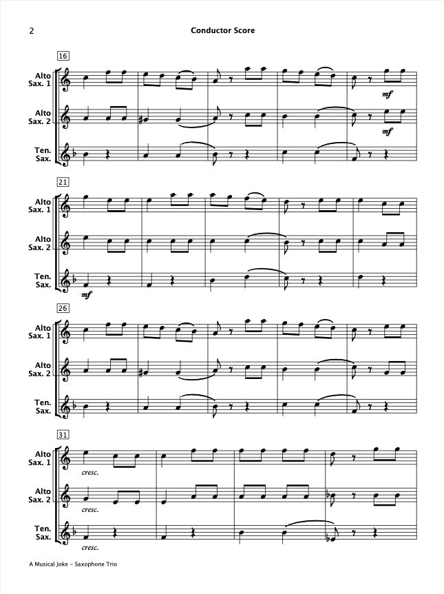 Easy Concert Classics Book 3 (Saxophone Trio)