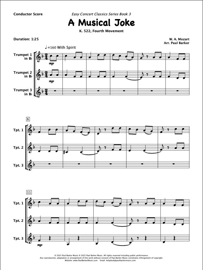 Easy Concert Classics Book 3 (Trumpet Trio)