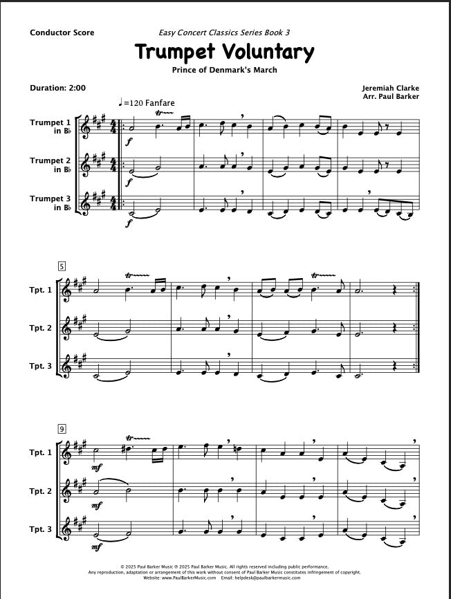 Easy Concert Classics Book 3 (Trumpet Trio)