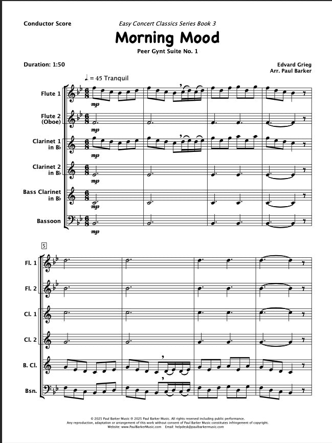 Easy Concert Classics Book 3 (Woodwind Ensemble)