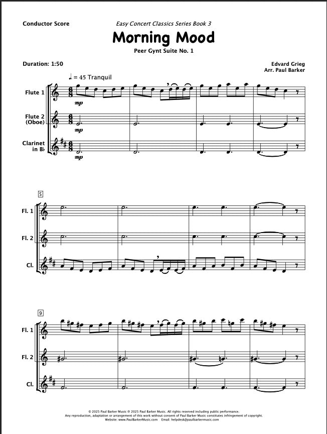 Easy Concert Classics Book 3 (Woodwind Trio)