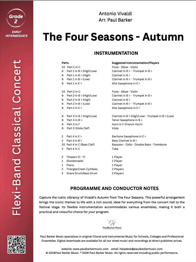The Four Seasons - Autumn - Paul Barker Music 