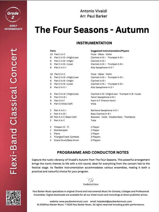 The Four Seasons - Autumn - Paul Barker Music 