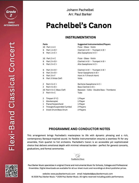 Pachelbel's Canon - Paul Barker Music 