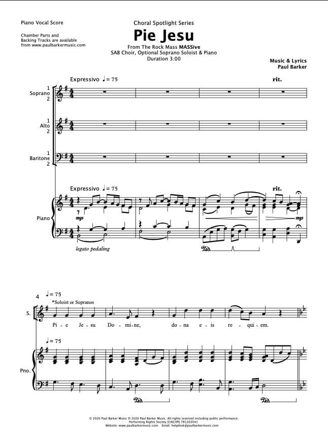 Pie Jesu - Paul Barker Music 