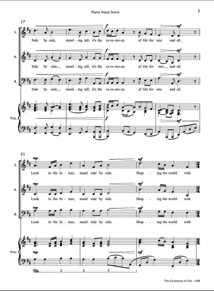 The Ceremony of Life (All Choir & Piano Formats) - Paul Barker Music 