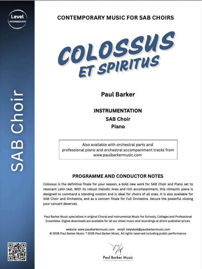 Colossus (et Spiritus) - Paul Barker Music 