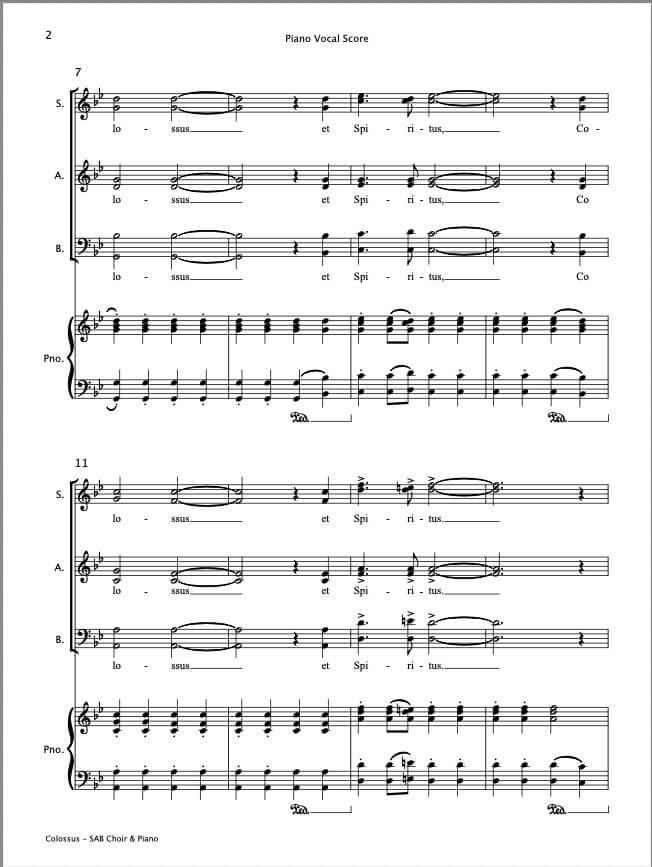 Colossus (et Spiritus) - Paul Barker Music 