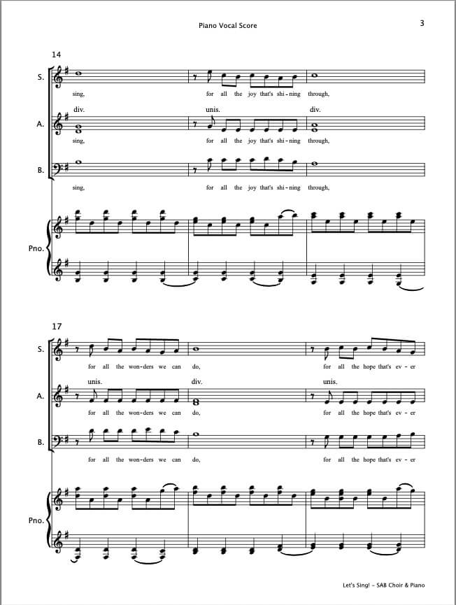 Let's Sing! Choral Suite