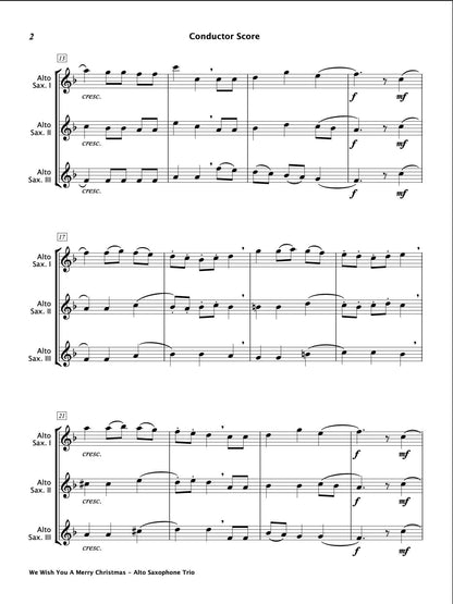 We Wish You A Merry Christmas (Alto Saxophone Trio)