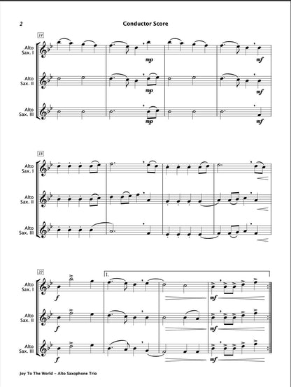 Joy To The World (Alto Saxophone Trio)