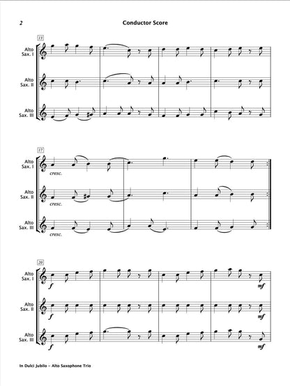 In Dulci Jubilo (Alto Saxophone Trio)