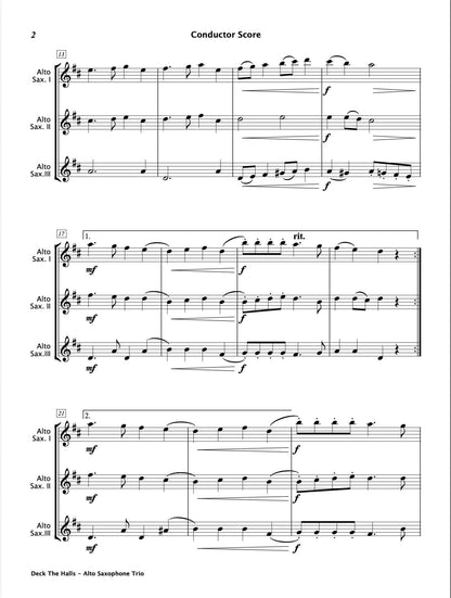 Deck The Halls (Alto Saxophone Trio)