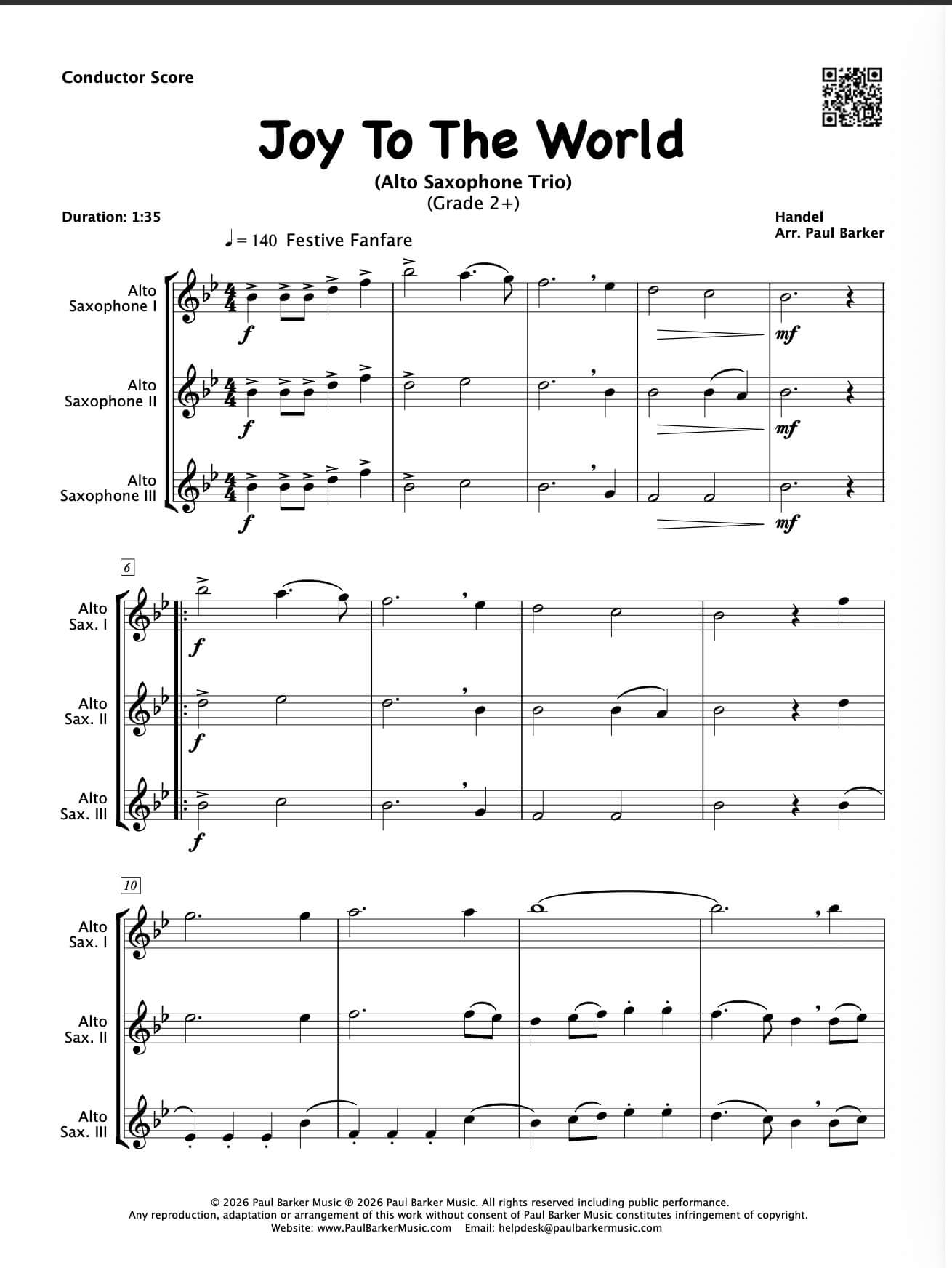 Christmas Alto Saxophone Trios Book 1