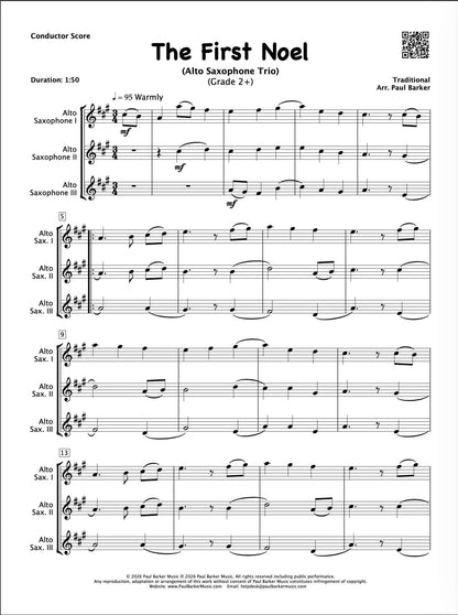 The First Noel (Alto Saxophone Trio)