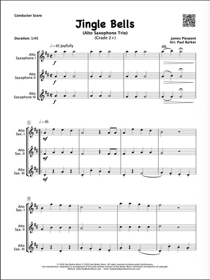 Jingle Bells (Alto Saxophone Trio)
