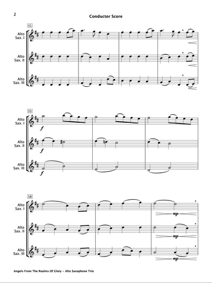 Angels From The Realms Of Glory (Alto Saxophone Trio)