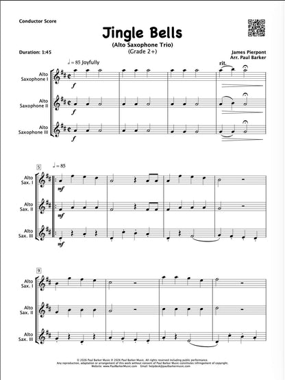 Christmas Alto Saxophone Trios Book 2