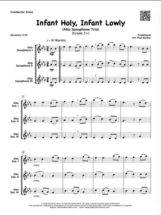 Infant Holy, Infant Lowly (Alto Saxophone Trio)