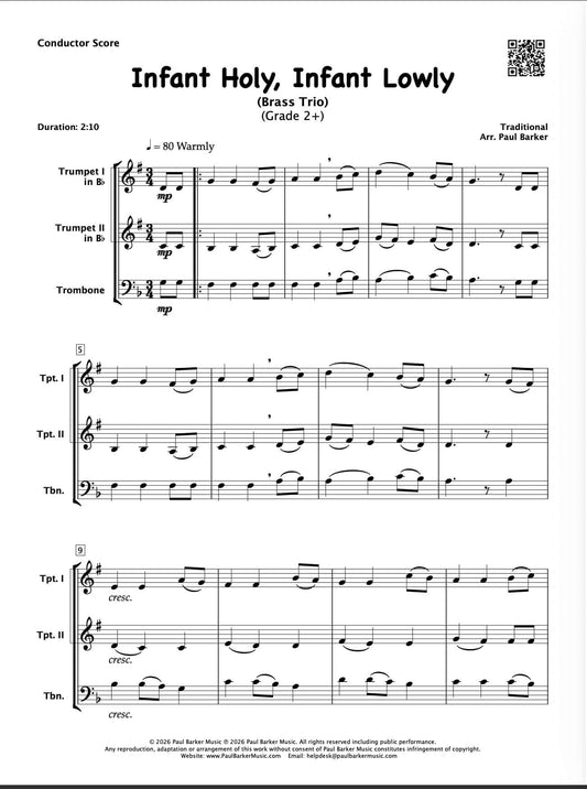 Infant Holy, Infant Lowly (Brass Trio)