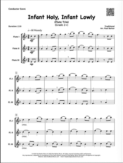 Infant Holy, Infant Lowly (Flute Trio)
