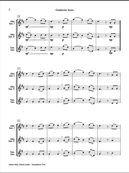 Infant Holy, Infant Lowly (Saxophone Trio)