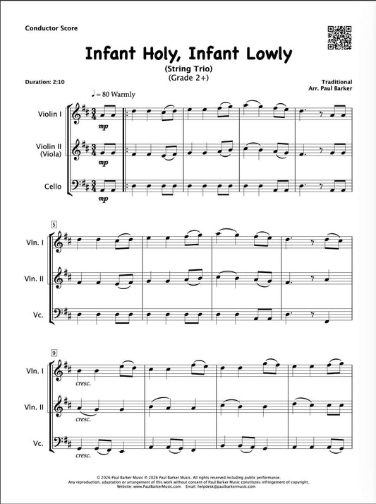Infant Holy, Infant Lowly (String Trio)