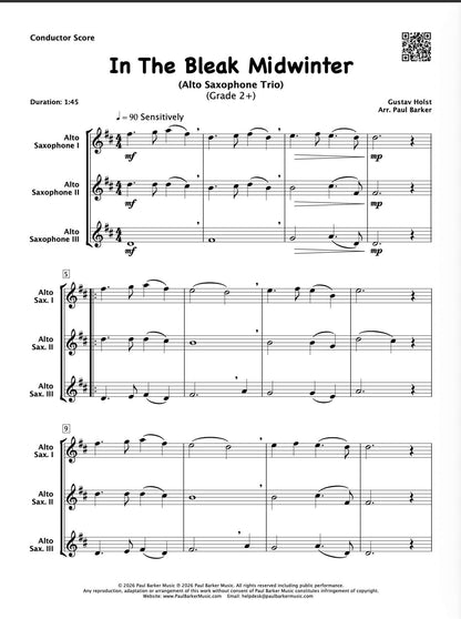 In The Bleak Midwinter (Alto Saxophone Trio)