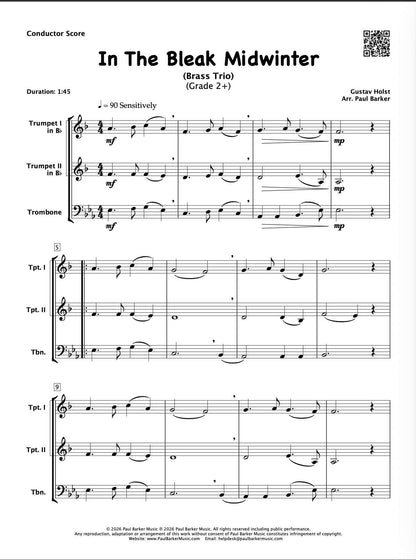 In The Bleak Midwinter (Brass Trio)