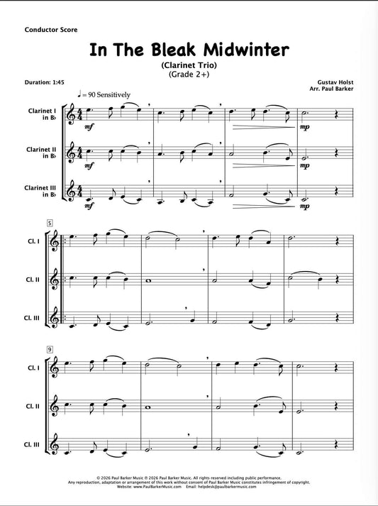 In The Bleak Midwinter (Clarinet Trio)