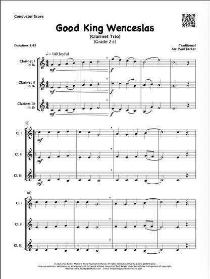 Good King Wenceslas (Clarinet Trio)