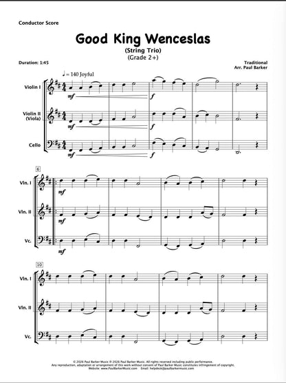 Good King Wenceslas (String Trio)