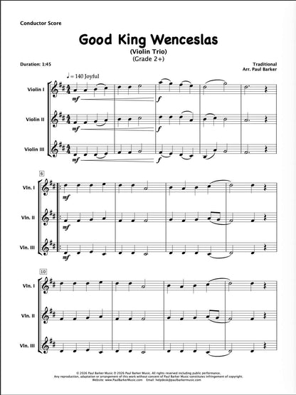 Good King Wenceslas (Violin Trio)