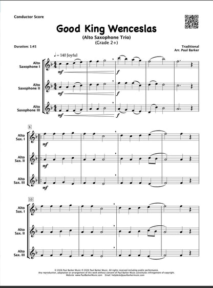 Christmas Alto Saxophone Trios Book 4