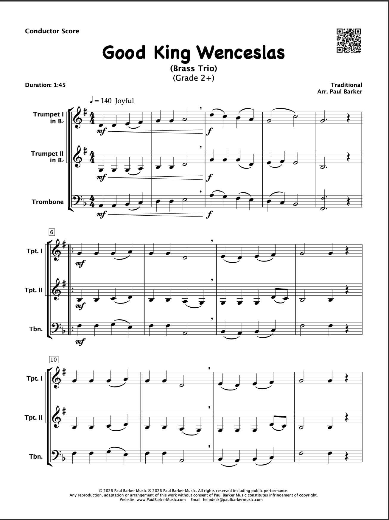 Christmas Brass Trios Book 4