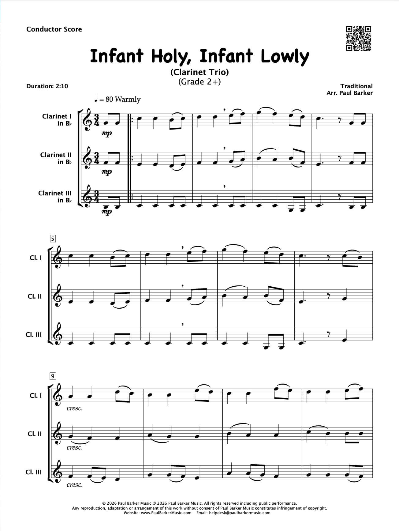 Christmas Clarinet Trios Book 4
