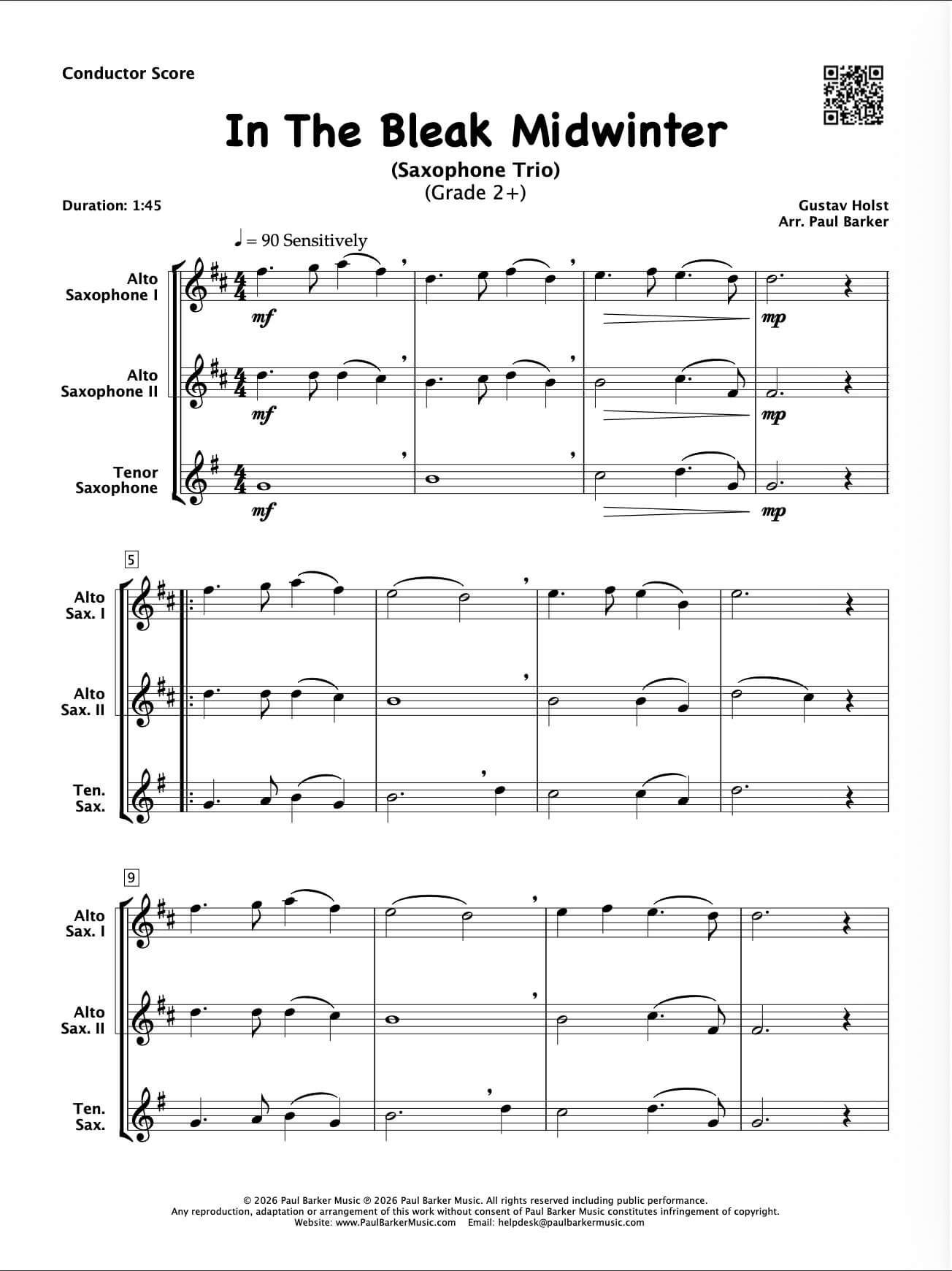 Christmas Saxophone Trios Book 4