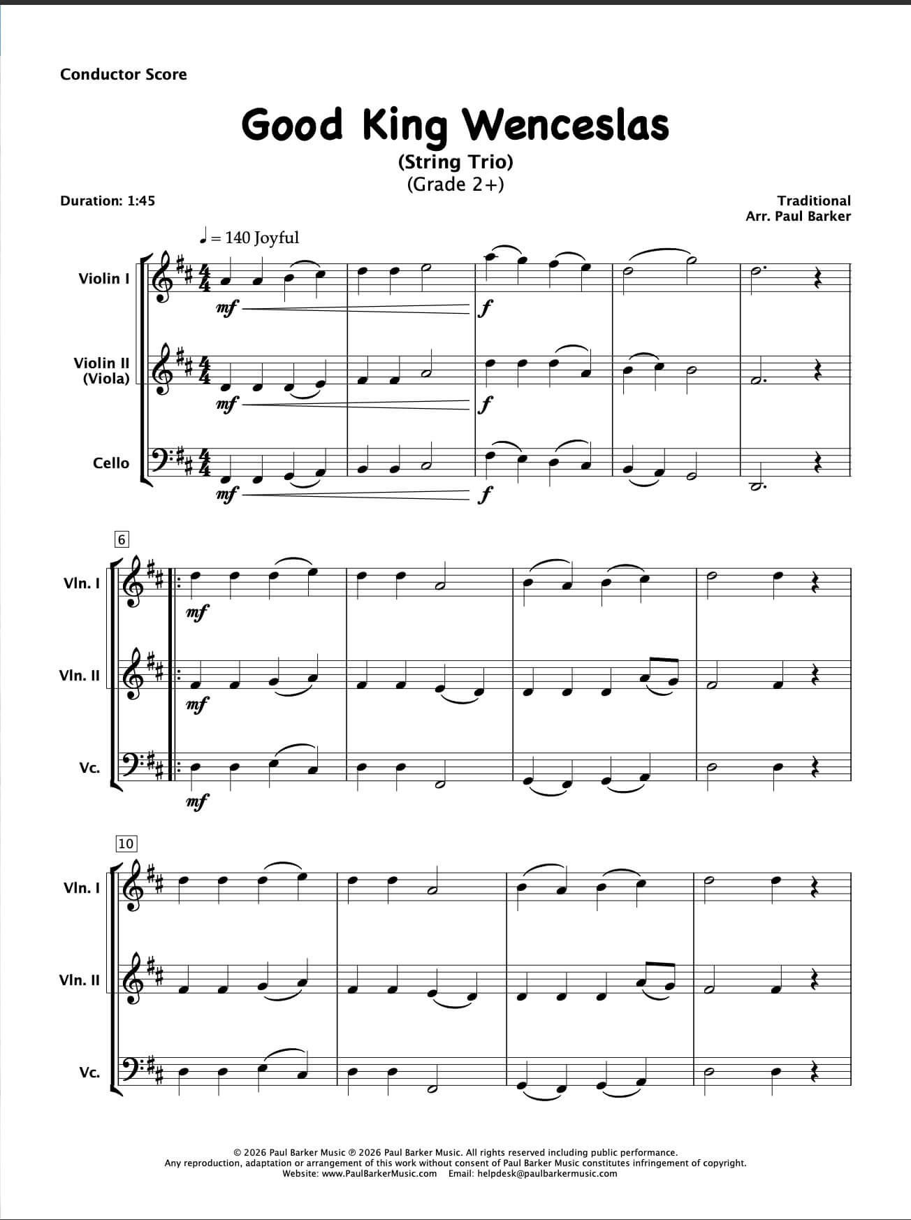 Christmas String Trios Book 4