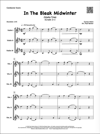 Christmas Violin Trios Book 4