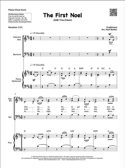 The First Noel (SAB Choir)
