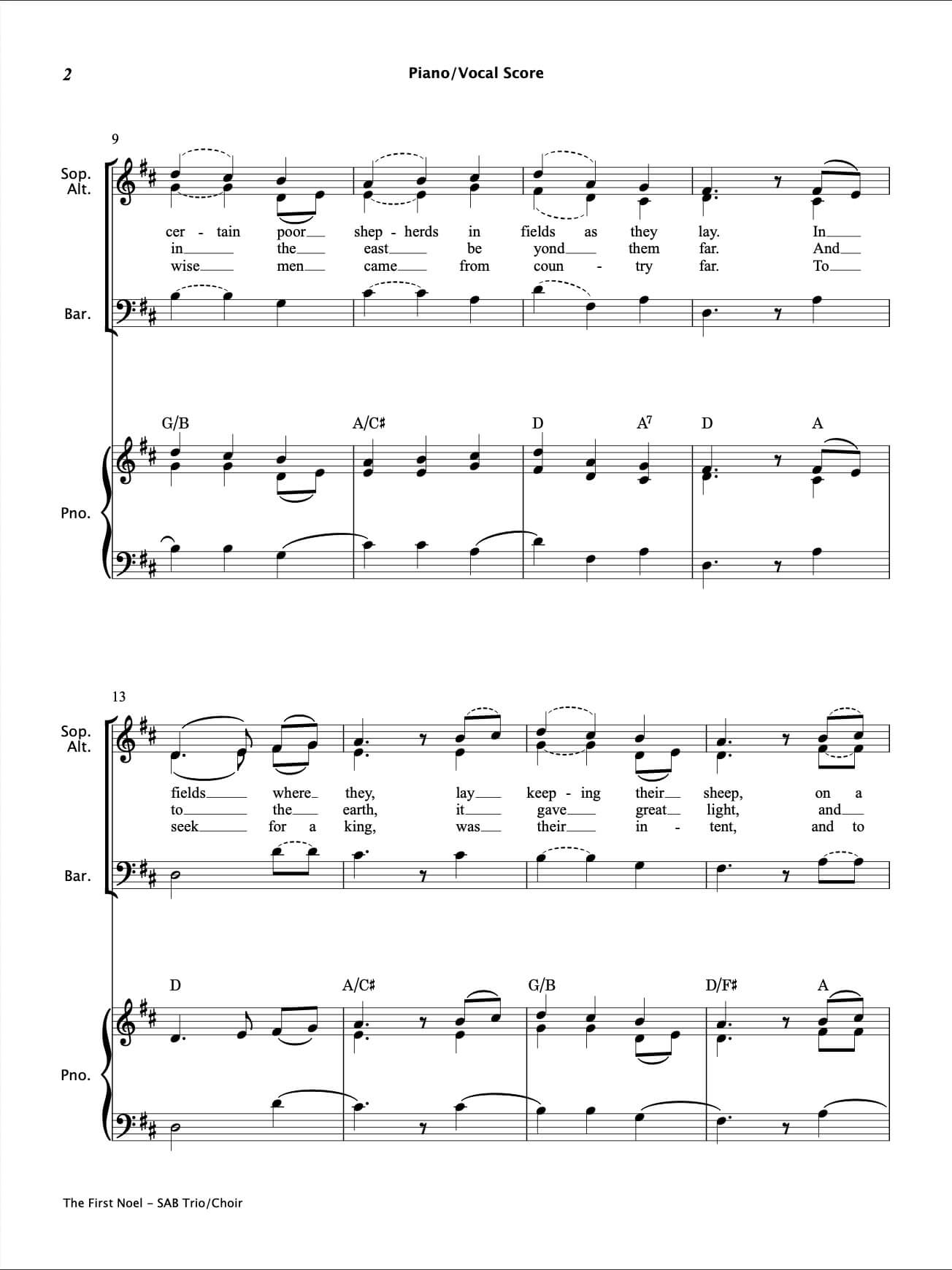 The First Noel (SAB Choir)