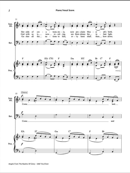 Angels From The Realms Of Glory (SAB Choir)