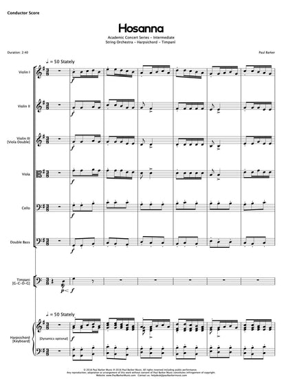 Hosanna (String Orchestra) - Paul Barker Music 