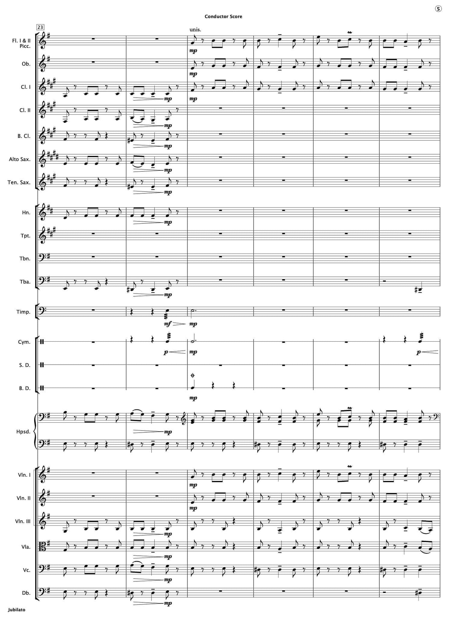 Jubilato [Full Orchestra] - Paul Barker Music 