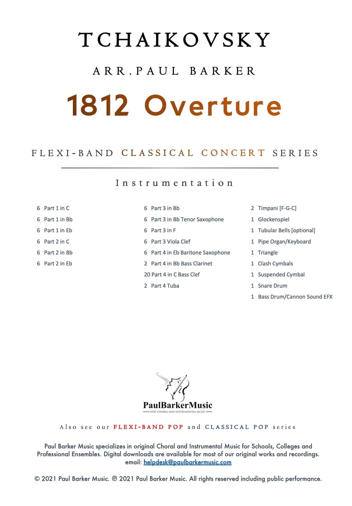 1812 Overture Ending Sheet music for Trombone, Tuba, Trumpet in b-flat,  French horn (Brass Quintet)