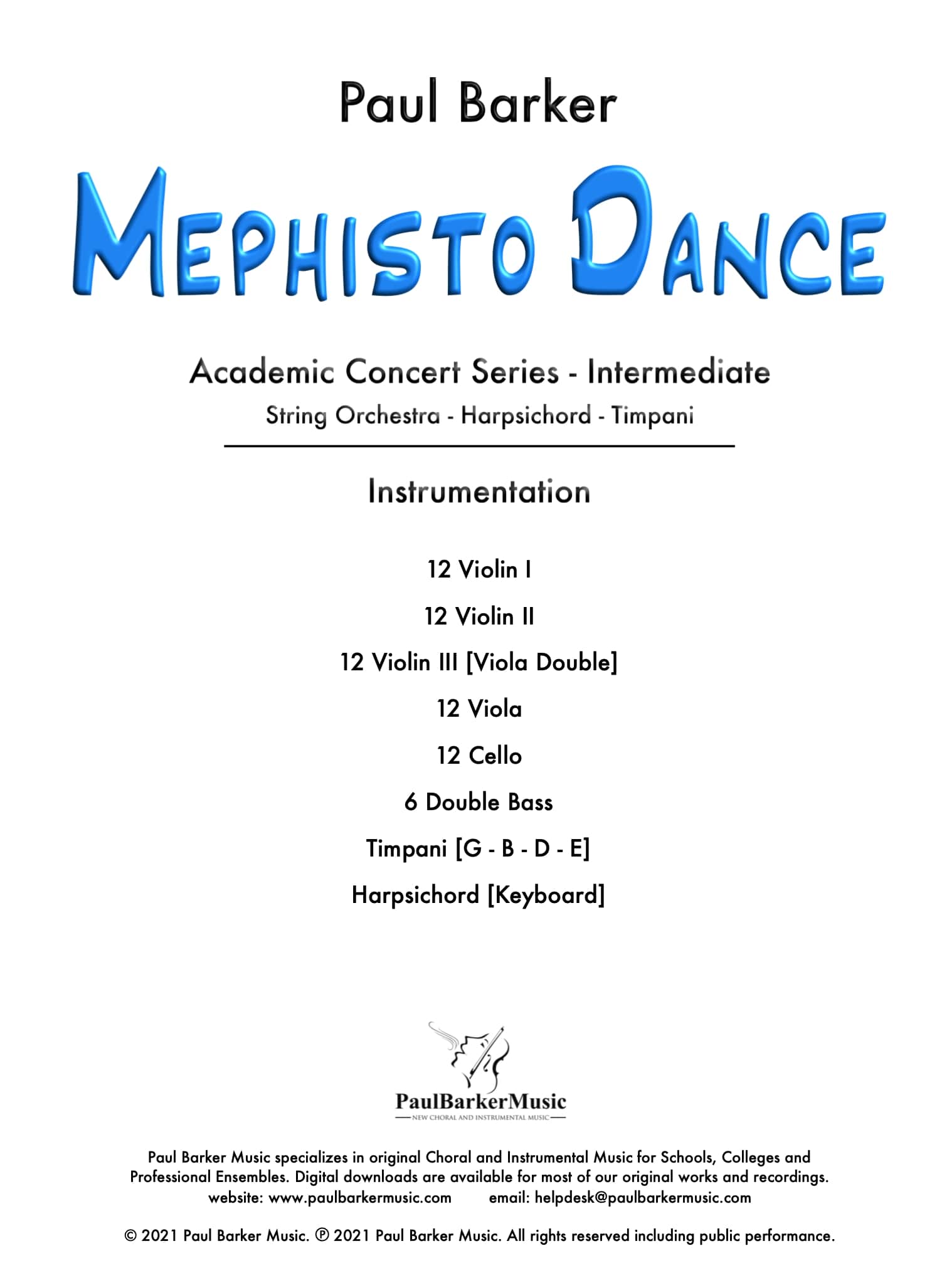 Mephisto Dance - Paul Barker Music 