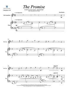 The Promise [Alto Saxophone & Piano] - Paul Barker Music 